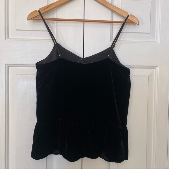 J. Crew Velvet Black Top - Picture 3 of 8
